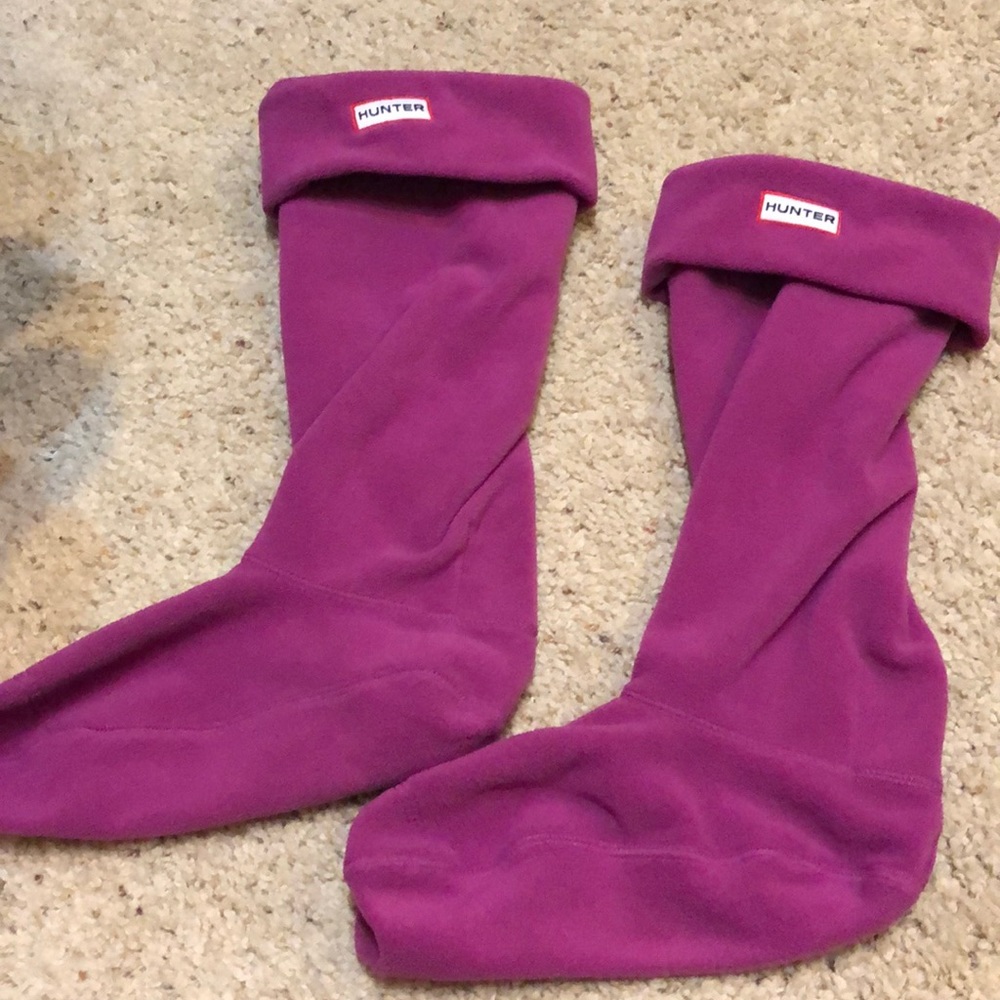 Hunter boot socks magenta color